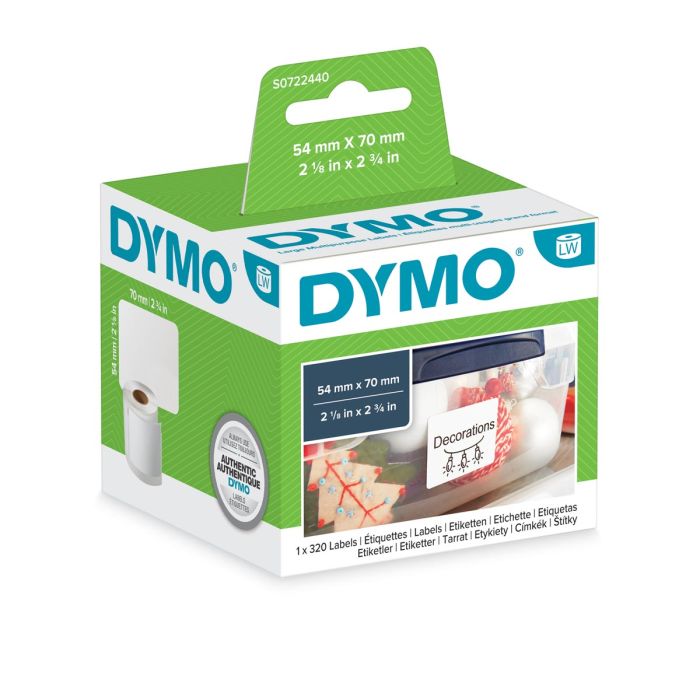 Dymo LabelWriter-tarra 70x54 mm, 1 rulla/pakkaus