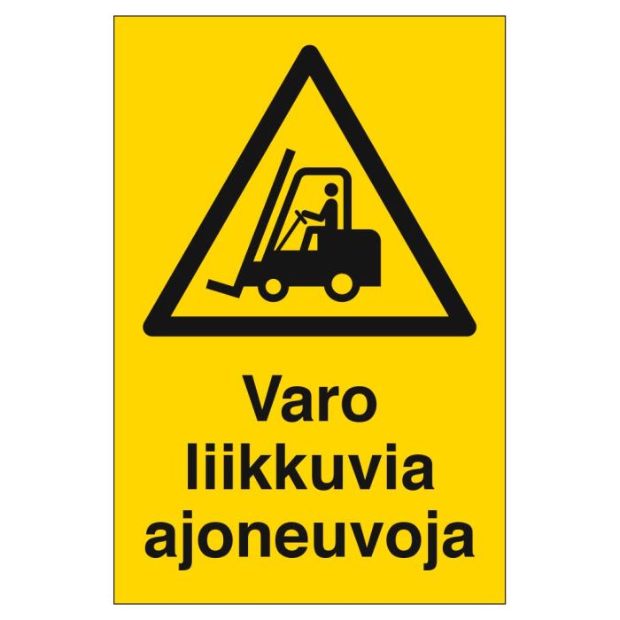 Varo liikkuvia ajoneuvoja -kyltti, 5 kpl